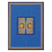 Glas in lood Thanksgiving Turkije 52" x 70" Tafelkleed (Voorkant)