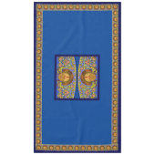 Glas in lood Thanksgiving Turkije 60" x 104" Tabel Tafelkleed (Voorkant)