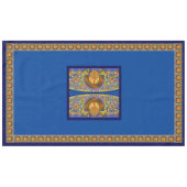 Glas in lood Thanksgiving Turkije 60" x 104" Tabel Tafelkleed (Voorkant (Horizontaal))