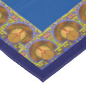 Glas in lood Thanksgiving Turkije 60" x 104" Tabel Tafelkleed (Gekanteld)