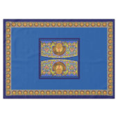 Glas in lood Thanksgiving Turkije 60" x 84" Tafelkleed (Voorkant (Horizontaal))