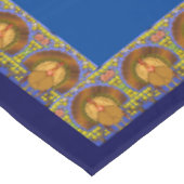 Glas in lood Thanksgiving Turkije 60" x 84" Tafelkleed (Gekanteld)