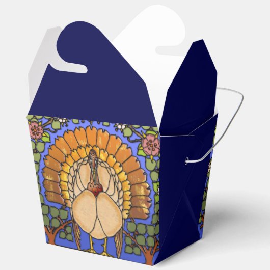 Glas in lood Thanksgiving Turkije Afhalen Bedankdoosjes (Open)