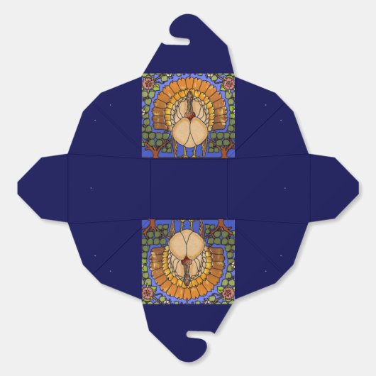 Glas in lood Thanksgiving Turkije Afhalen Bedankdoosjes (Ongevouwen)