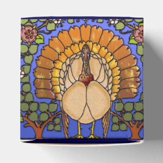 Glas in lood Thanksgiving Turkije Classic Bedankdoosjes (Bovenkant)