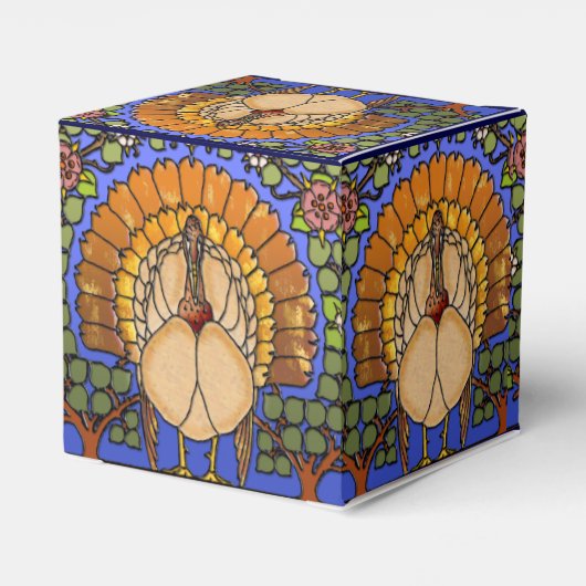 Glas in lood Thanksgiving Turkije Classic Bedankdoosjes (Achterkant)