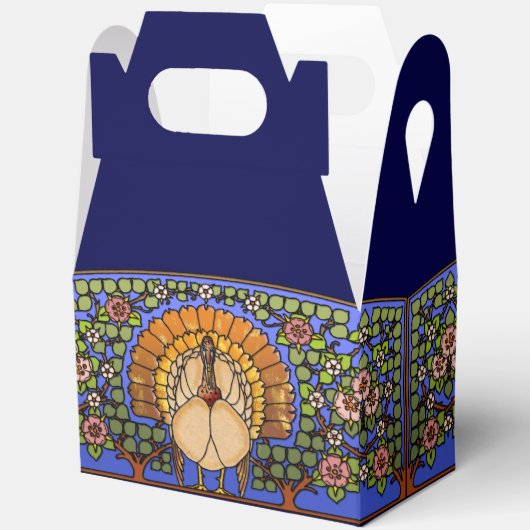 Glas in lood Thanksgiving Turkije Gable Bedankdoosjes (Open)