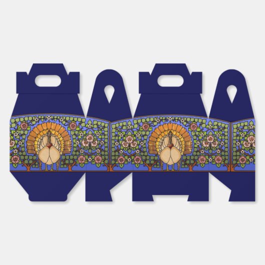 Glas in lood Thanksgiving Turkije Gable Bedankdoosjes (Ongevouwen)