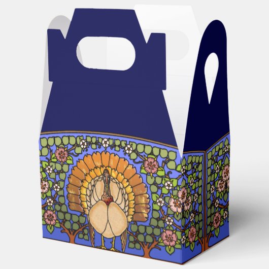 Glas in lood Thanksgiving Turkije Gable Bedankdoosjes (Open)