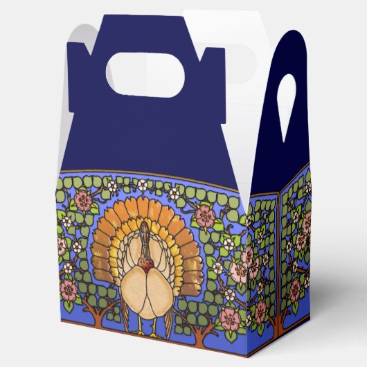 Glas in lood Thanksgiving Turkije Gable Bedankdoosjes (Geopend)