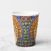 Glas in lood Thanksgiving Turkije Papieren Bekers (Rechts)