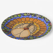 Glas in lood Thanksgiving Turkije Papieren Bordje (Gekanteld)