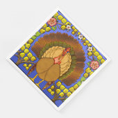 Glas in lood Thanksgiving Turkije Servet (Hoek)