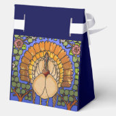 Glas in lood Thanksgiving Turkije Tent Bedankdoosjes (Achterkant)