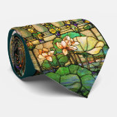 Glas in lood Tiffany Parrots Stropdas (Opgerold)