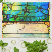 Glas-in-lood tiffany raam zeester zee theedoek (Gevouwen)