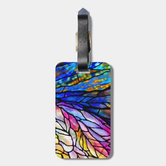 Glas in lood, Tiffany - stijl, Bagagelabel (Achterkant verticaal)