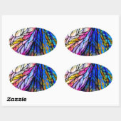 Glas in lood, Tiffany - Stijl, Ovale Sticker (Vel)