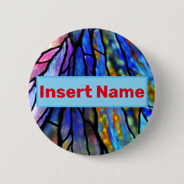 Glas in lood, Tiffany - Stijl, Ronde Button 5,7 Cm