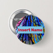 Glas in lood, Tiffany - Stijl, Ronde Button 5,7 Cm (Voorkant /achterkant)