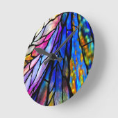 Glas in lood, Tiffany - Stijl, Ronde Klok (Hoek)