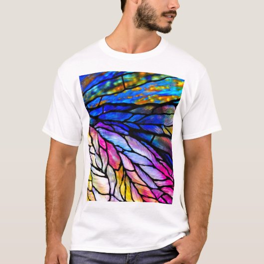 Glas in lood, Tiffany - Stijl, T-shirt (Voorkant)