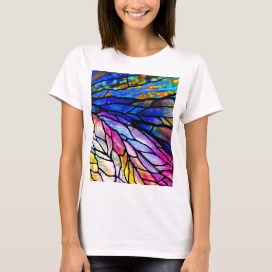 Glas in lood, Tiffany - Stijl, T-shirt (Voorkant)