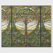  Glas in lood Tiffany-vensterstructuur van leven Cadeaupapier (Vlak)