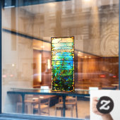 Glas in lood Tiffany Window Look Starfish Raamsticker (Cafe Raam)