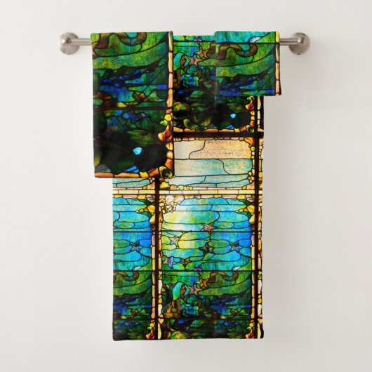 Glas in lood tiffany zee bad handdoek (Insitu)