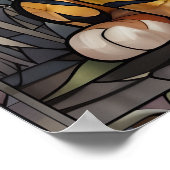 Glas in lood Tiger Cub - Oerwoud Nursery Poster (Hoek)