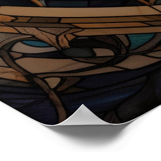 Glas in lood Tiger Poster (Hoek)