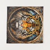 Glas in lood Tiger Tapestry Wandkleed (Voorkant (horizontaal))