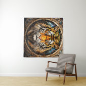 Glas in lood Tiger Tapestry Wandkleed (In Situ (horizontaal))