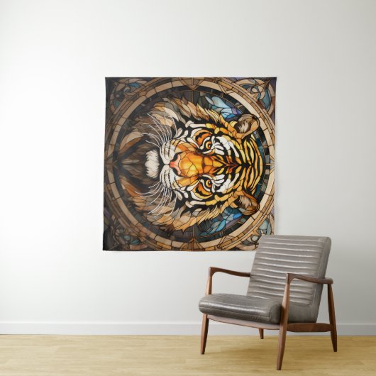 Glas in lood Tiger Tapestry Wandkleed (In Situ (horizontaal))