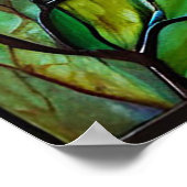 Glas-in-lood Tijger Kunst Cadeau voor Huisdecorati Poster (Hoek)