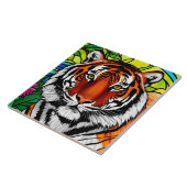 Glas in lood Tijger Tegeltje (Zijkant)