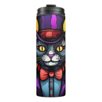 Glas in lood Top Hoed Cat