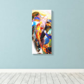Glas in lood Traditional Koi Fish Art Canvas (Insitu (Houten vloer))