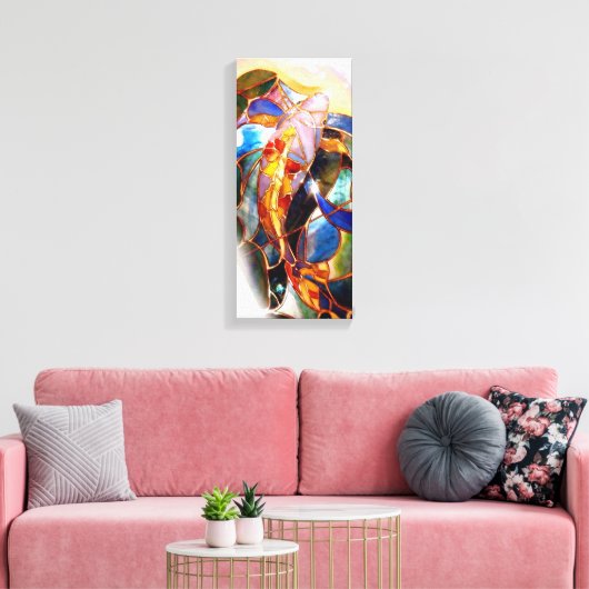 Glas in lood Traditional Koi Fish Art Canvas (Insitu (Woonkamer))