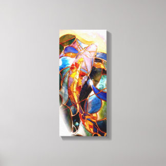 Glas in lood Traditional Koi Fish Art Canvas Afdruk