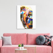 Glas in lood Traditional Koi Fish Art Canvas Afdruk (Insitu (Woonkamer))