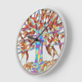 Glas in lood "Tree of Enchantment" versie 2 Grote Klok (Hoek)