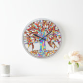 Glas in lood "Tree of Enchantment" versie 2 Grote Klok (Huis)