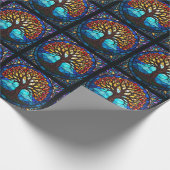 Glas in lood Tree of Life Keramische Tegel Cadeaupapier (Hoek)