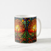 Glas in lood Tree of Life Koffie Mok (Voorkant rechts)
