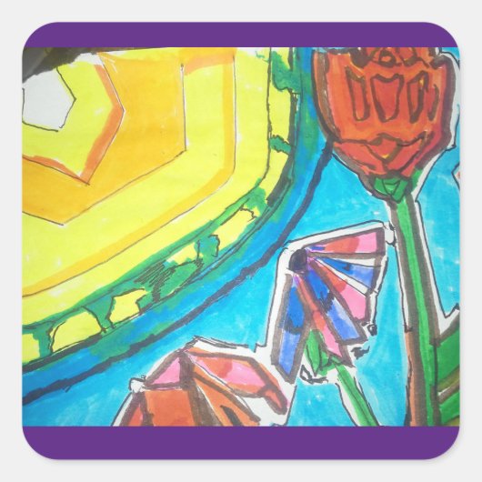 Glas in lood Tuin Stickers (Voorkant)