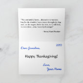 Glas in lood Turkije in Stone Canyon - Personalise Feestdagen Kaart (Binnen)