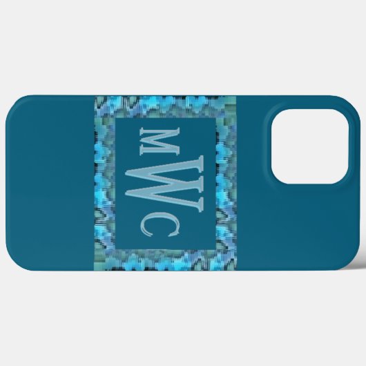 Glas-in-lood turquoise-MWC Case-Mate iPhone Case (Achterkant (horizontaal))