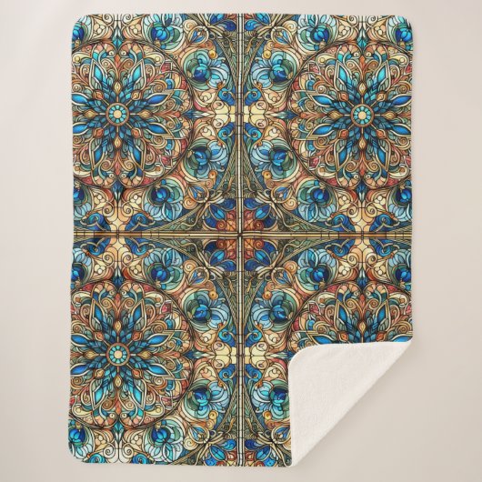 Glas in lood Uitgebreid ontwerp Sherpa Deken (Voorkant)